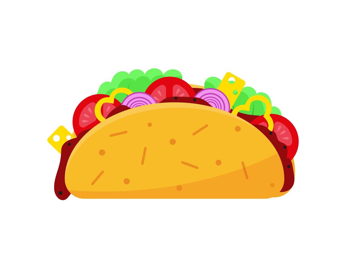 Tacos icons on white background. vector