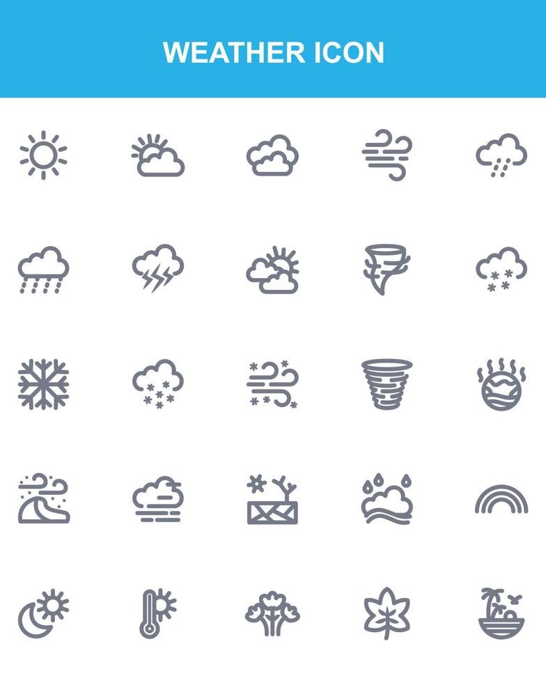 weather icon set pack bundle vector