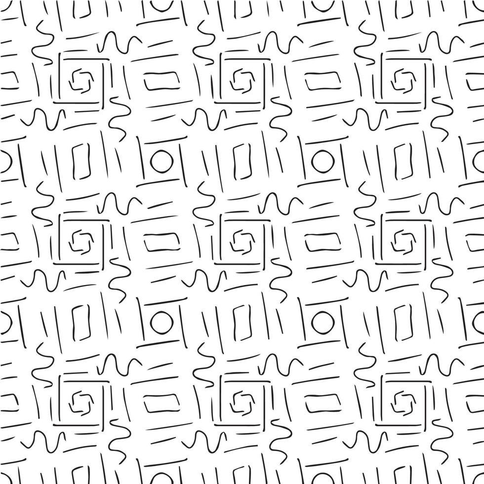 Seamless abstract hand-drawn pattern vector