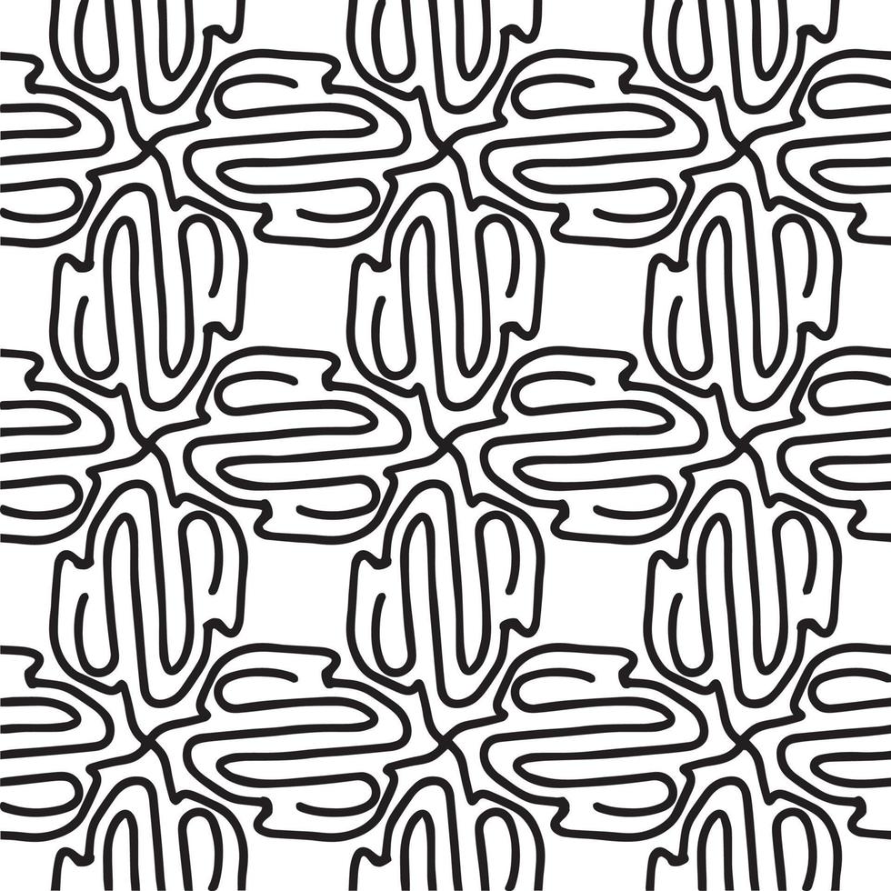 Seamless abstract hand-drawn pattern vector