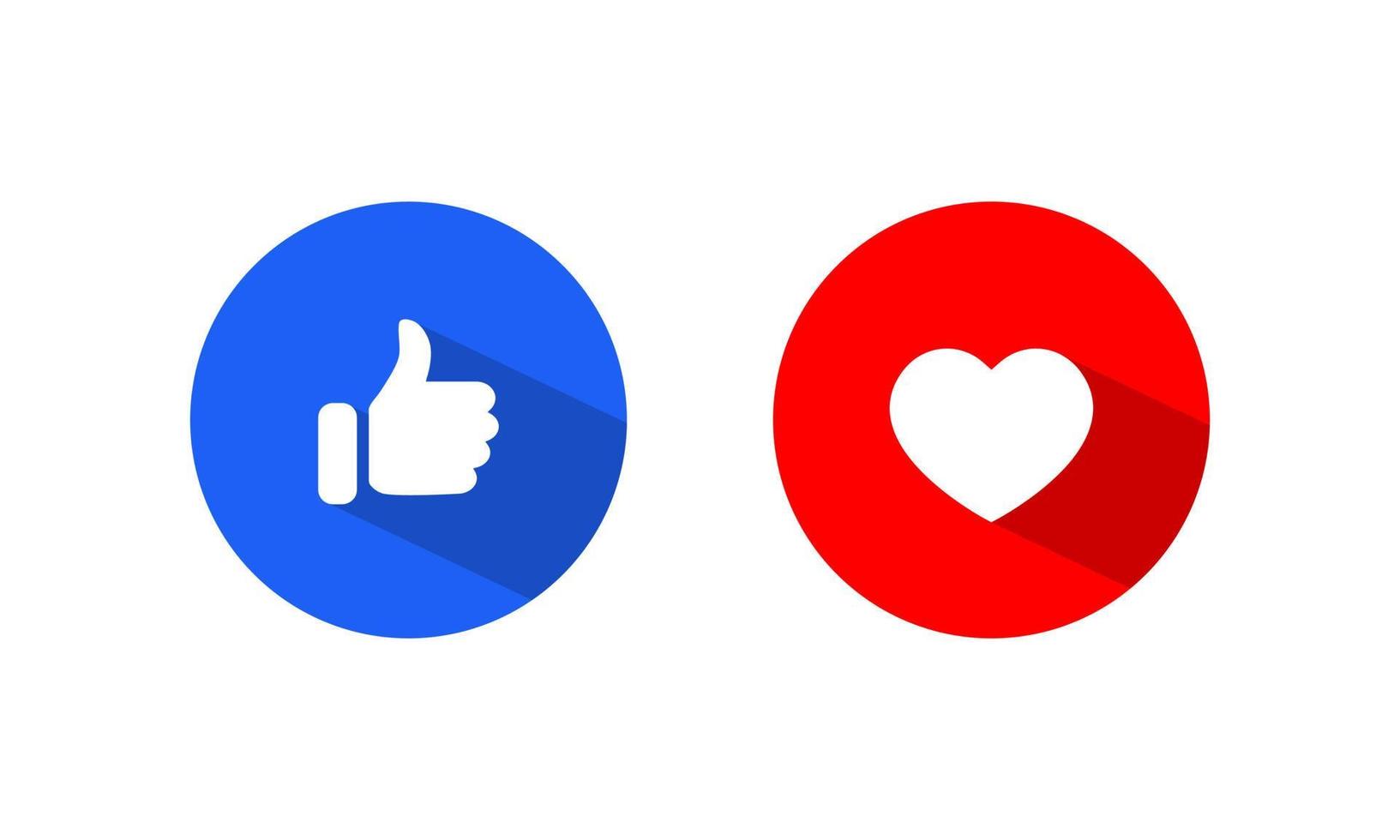 Like and Love Icon Vector. Thumb Up and Heart Sign Symbol vector