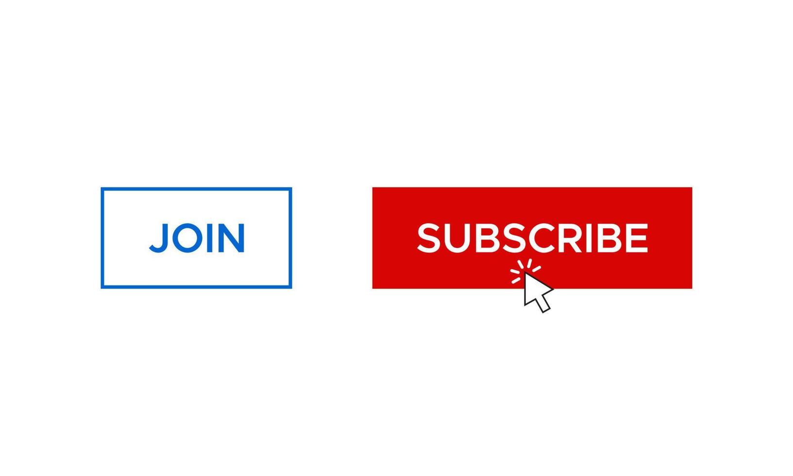 Join and Subscribe Button Icon Vector