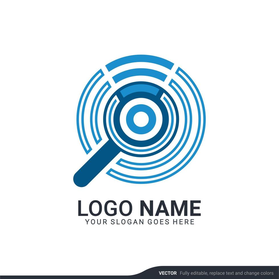 Modern search logo design template. Editable symbol icon logo design. vector