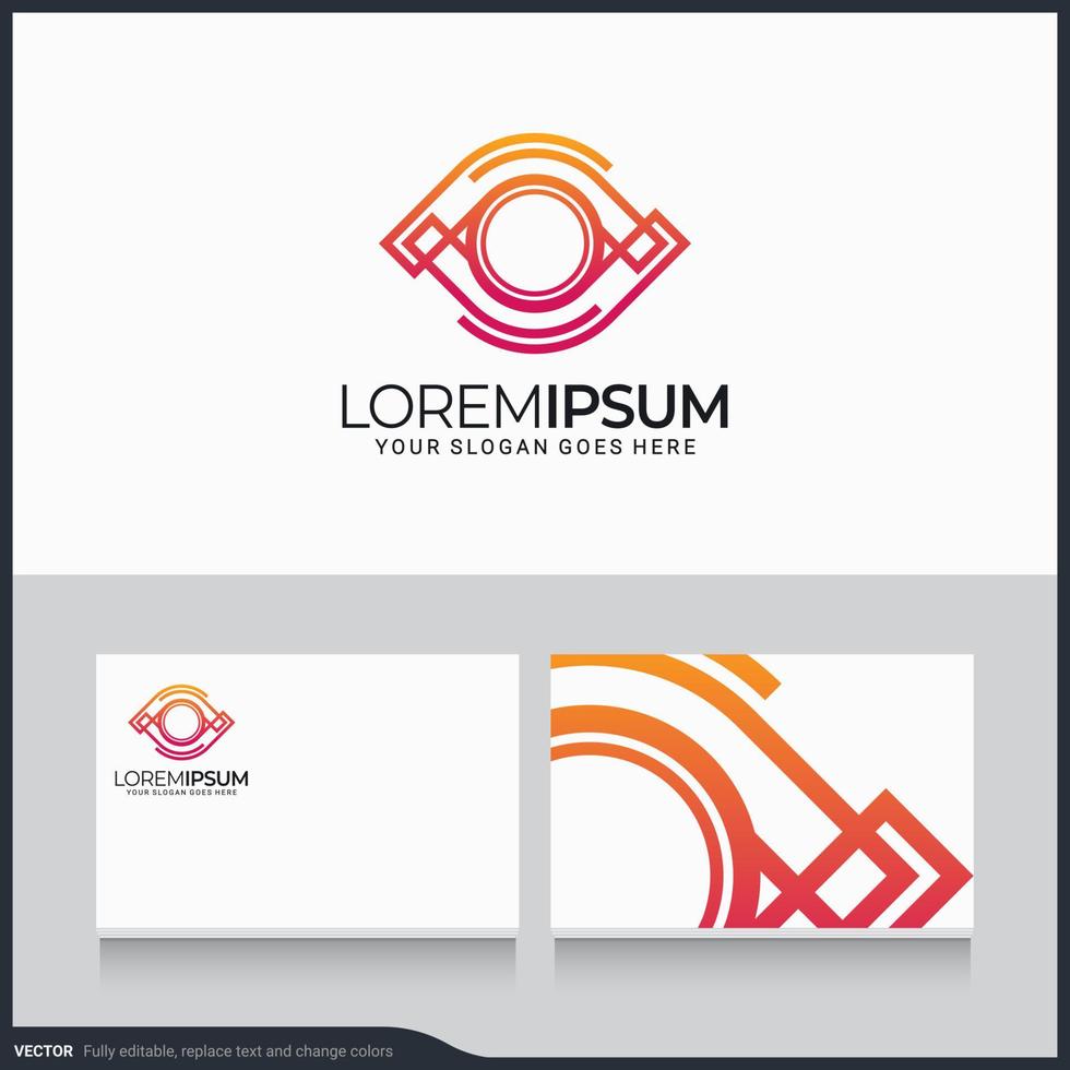 Modern geometric abstract logo design. Editable symbol vector illustration