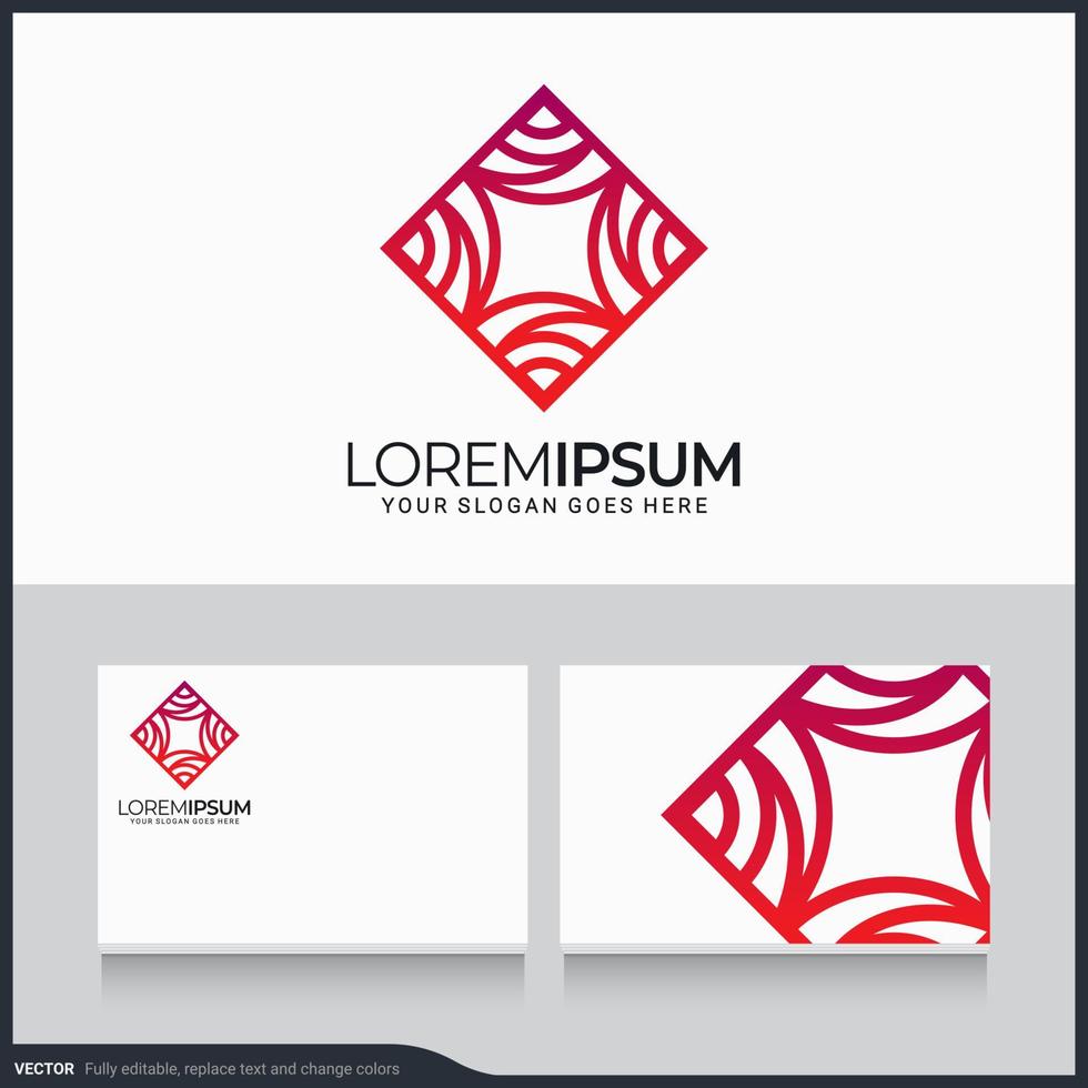 Modern geometric abstract logo design. Editable symbol vector illustration