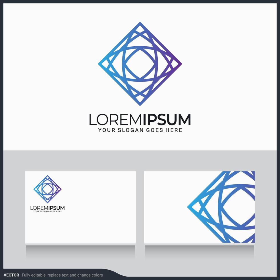 Modern geometric abstract logo design. Editable symbol vector illustration