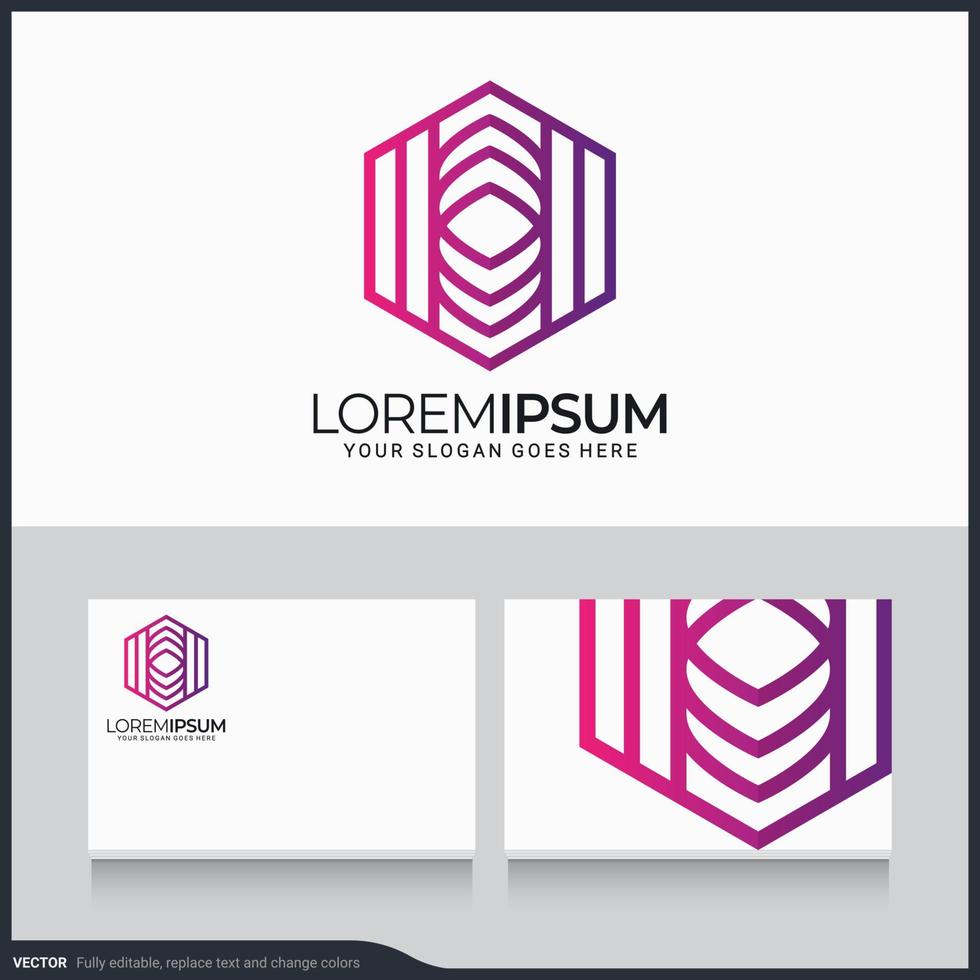 Modern geometric abstract logo design. Editable symbol vector illustration