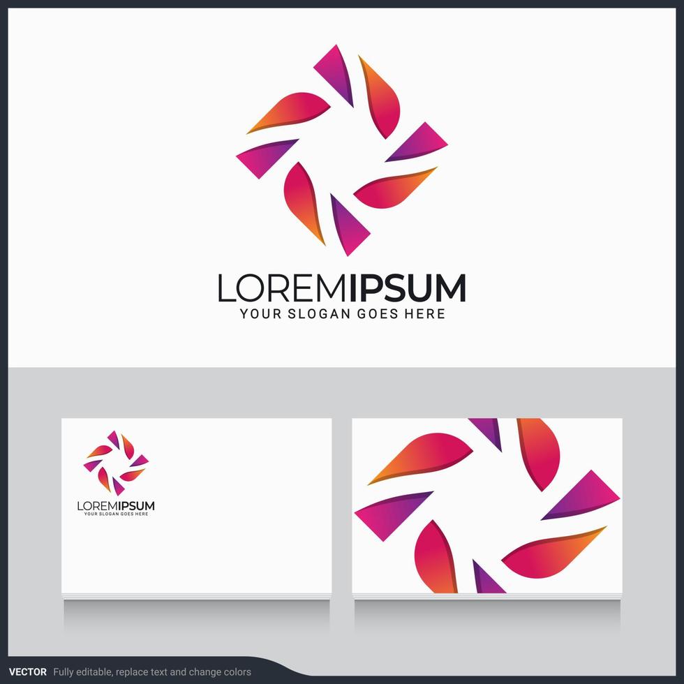 Modern geometric abstract logo design. Editable symbol vector illustration