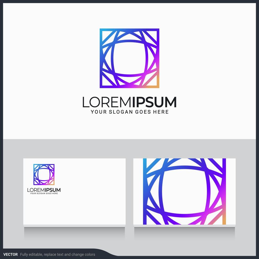 Modern geometric abstract logo design. Editable symbol vector illustration