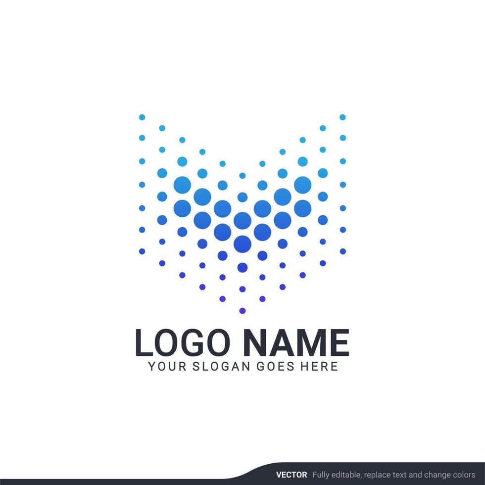 Creative abstract digital technology symbol logo design. vector