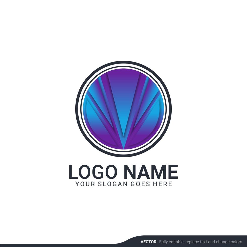 Creative abstract digital technology symbol logo design. Editable vector illustration logo design
