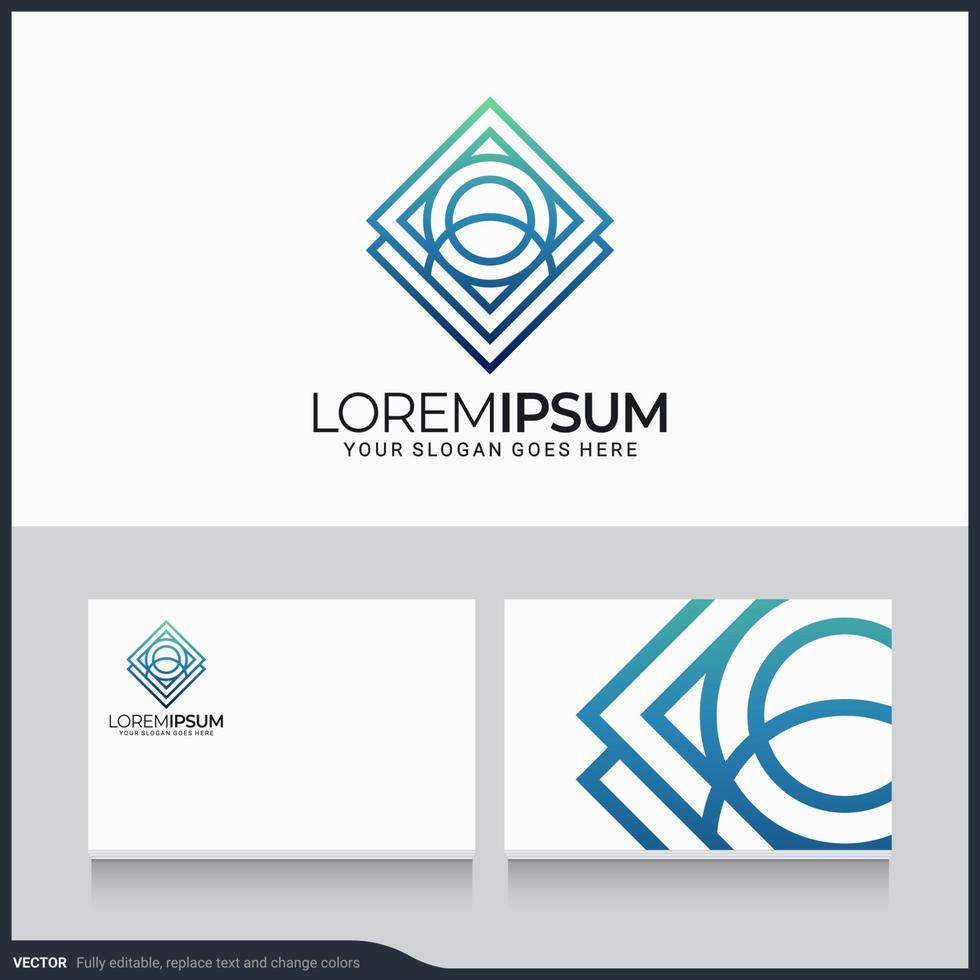 Modern geometric abstract logo design. Editable symbol vector illustration