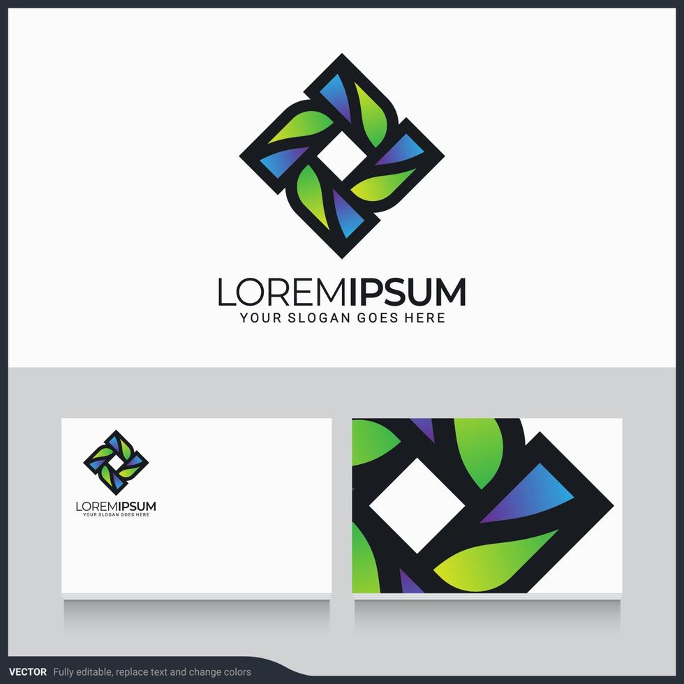Modern geometric abstract logo design. Editable symbol vector illustration