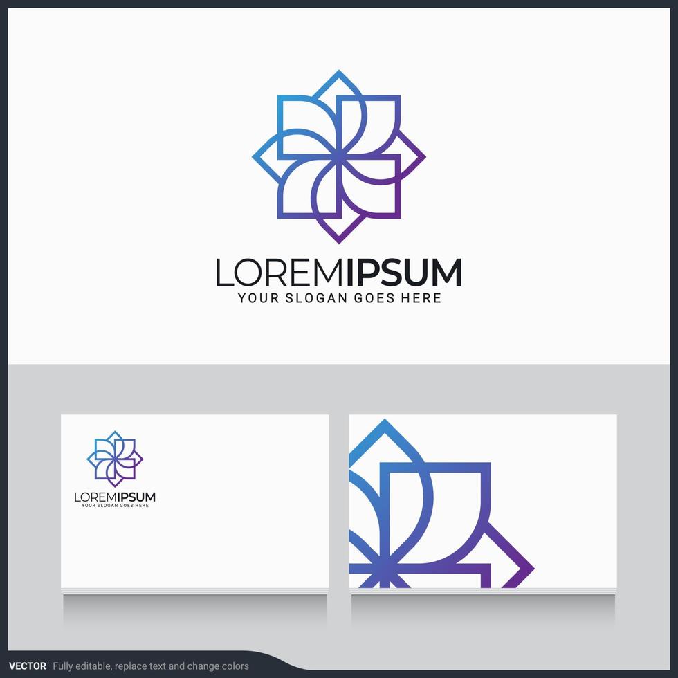 Modern geometric abstract logo design. Editable symbol vector illustration