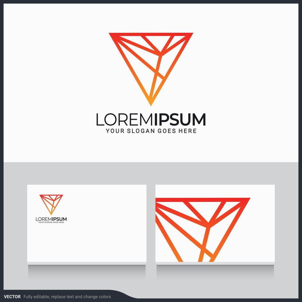 Modern geometric abstract logo design. Editable symbol vector illustration