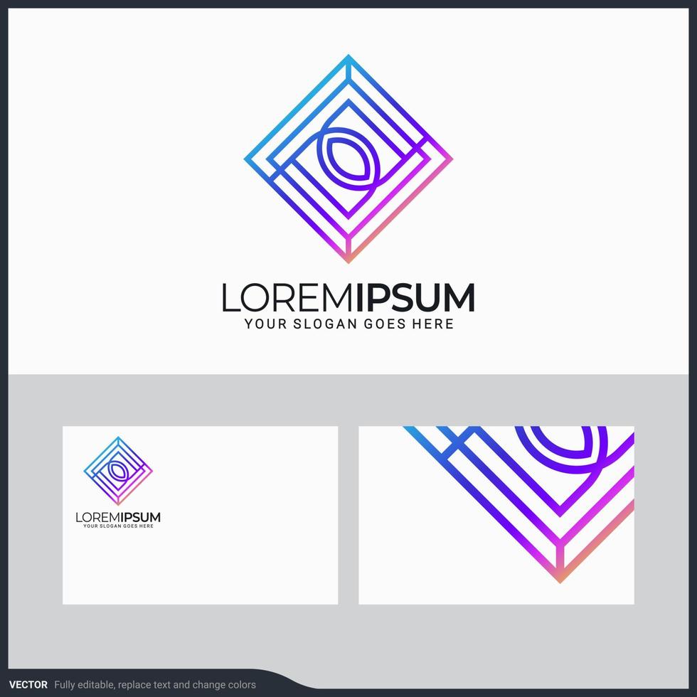 Modern geometric abstract logo design. Editable symbol vector illustration