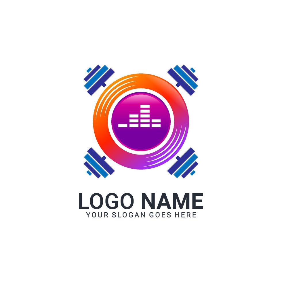 Abstract digital technology symbol logo design. Editable logo design vector