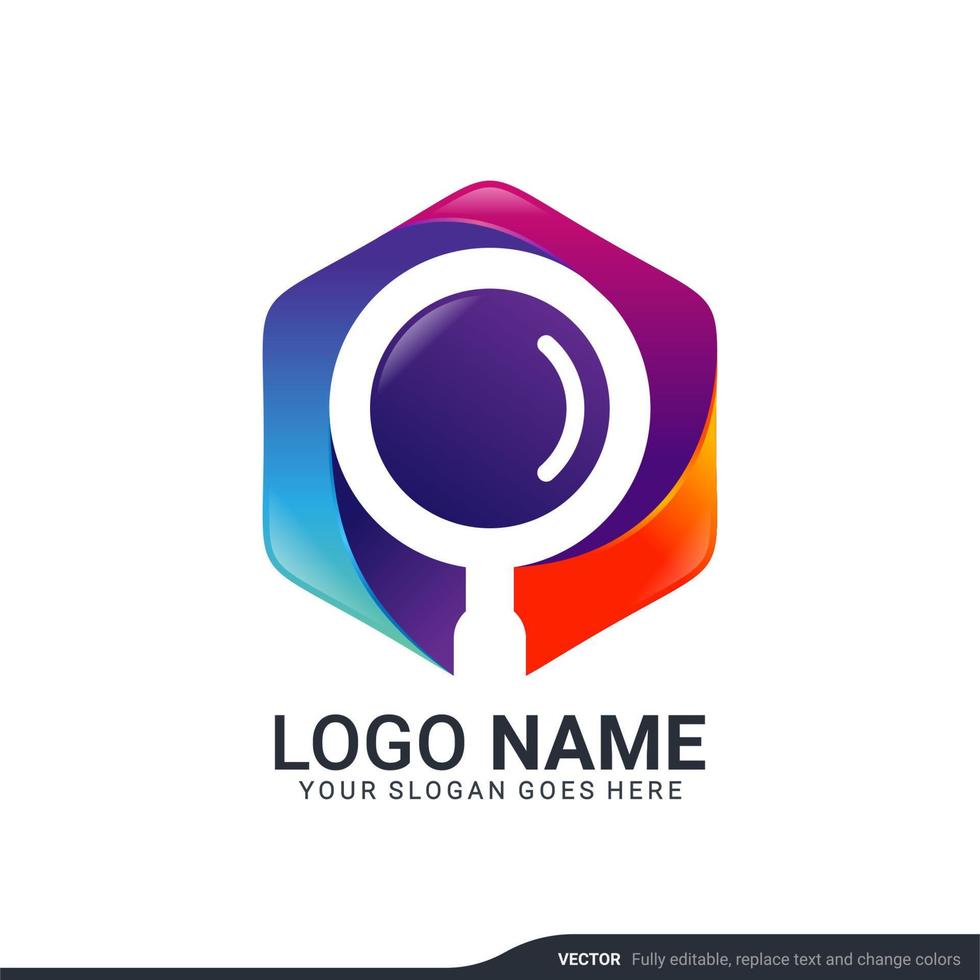 Modern search logo design template. Editable symbol icon logo design. vector
