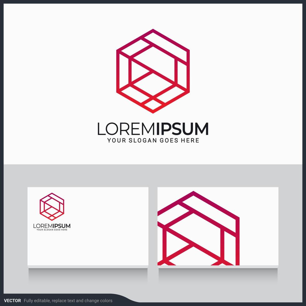 Modern geometric abstract logo design. Editable symbol vector illustration