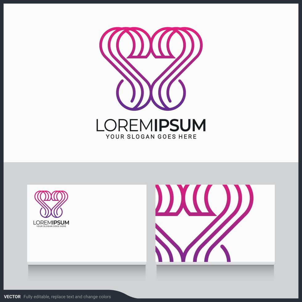 Modern geometric abstract logo design. Editable symbol vector illustration