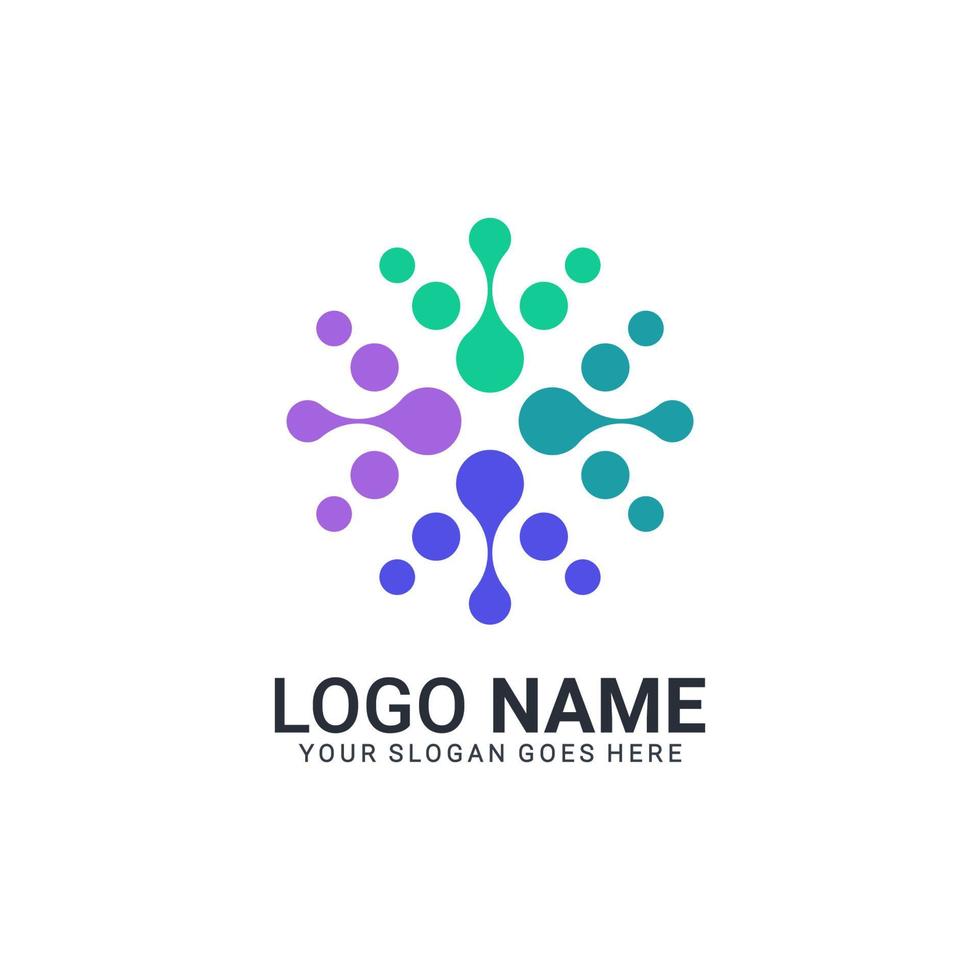 Abstract digital technology symbol logo design. Editable logo design vector