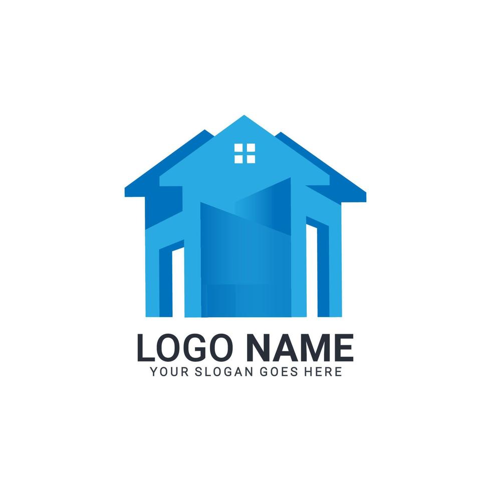 Real estate abstract modern logo. Building abstract editable logo design vector