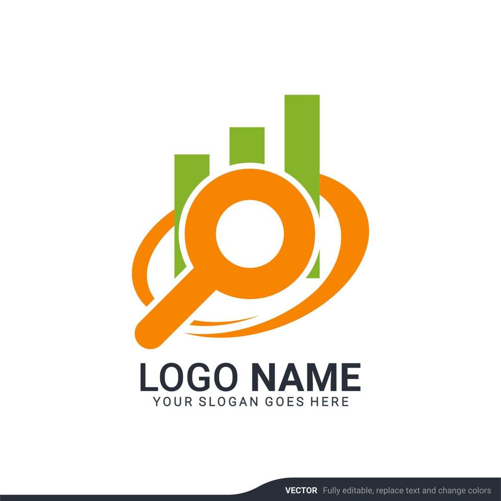 Modern search logo design template. Editable symbol icon logo design. vector