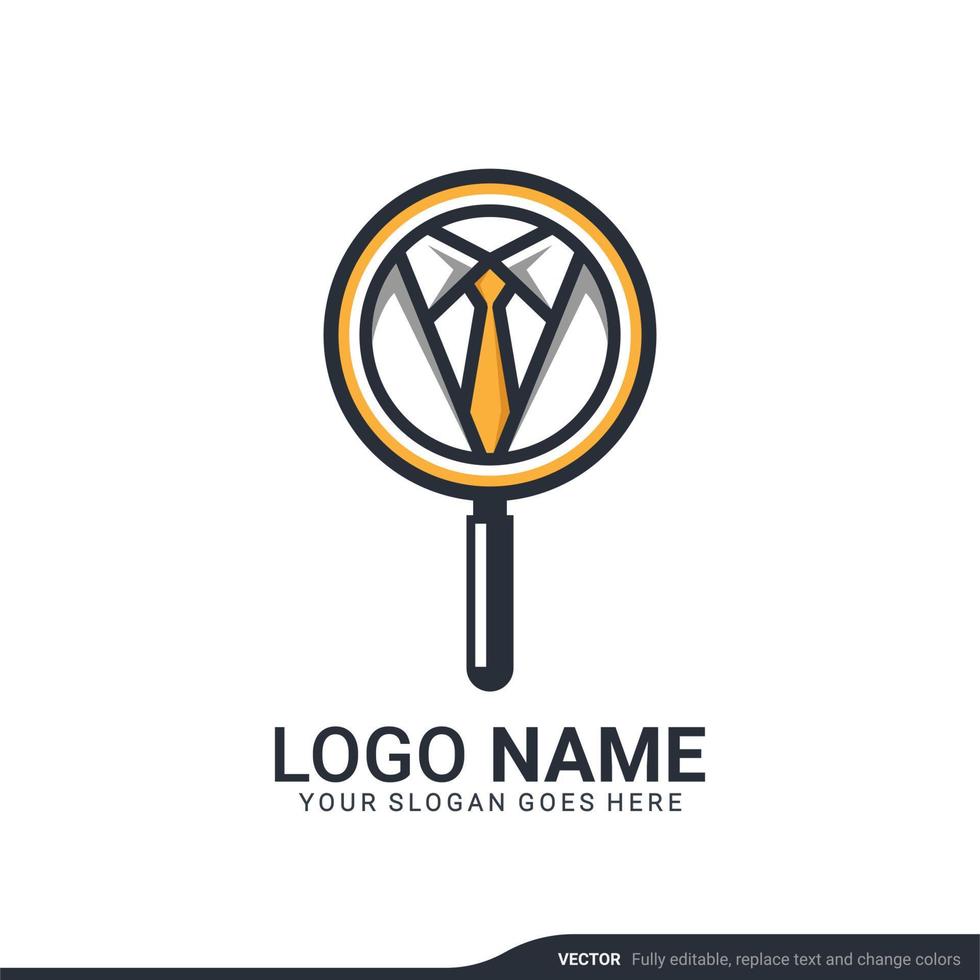 Modern search logo design template. Editable symbol icon logo design. vector