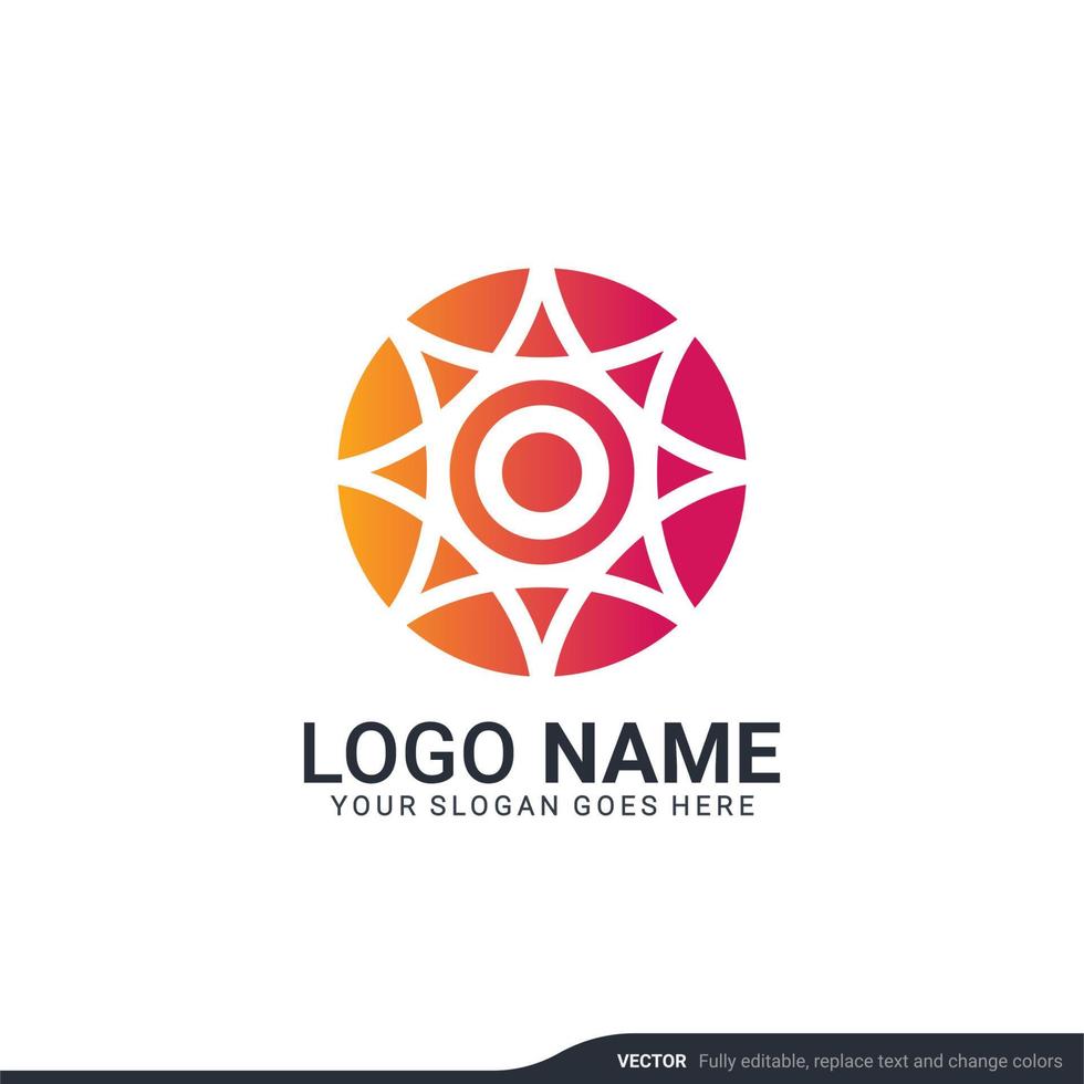 Creative abstract digital technology symbol logo design. Editable vector illustration logo design