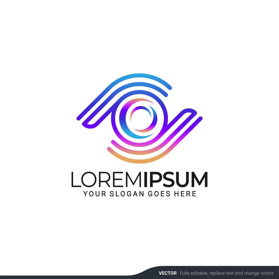 Modern geometric abstract logo design. Editable symbol Vector illustration