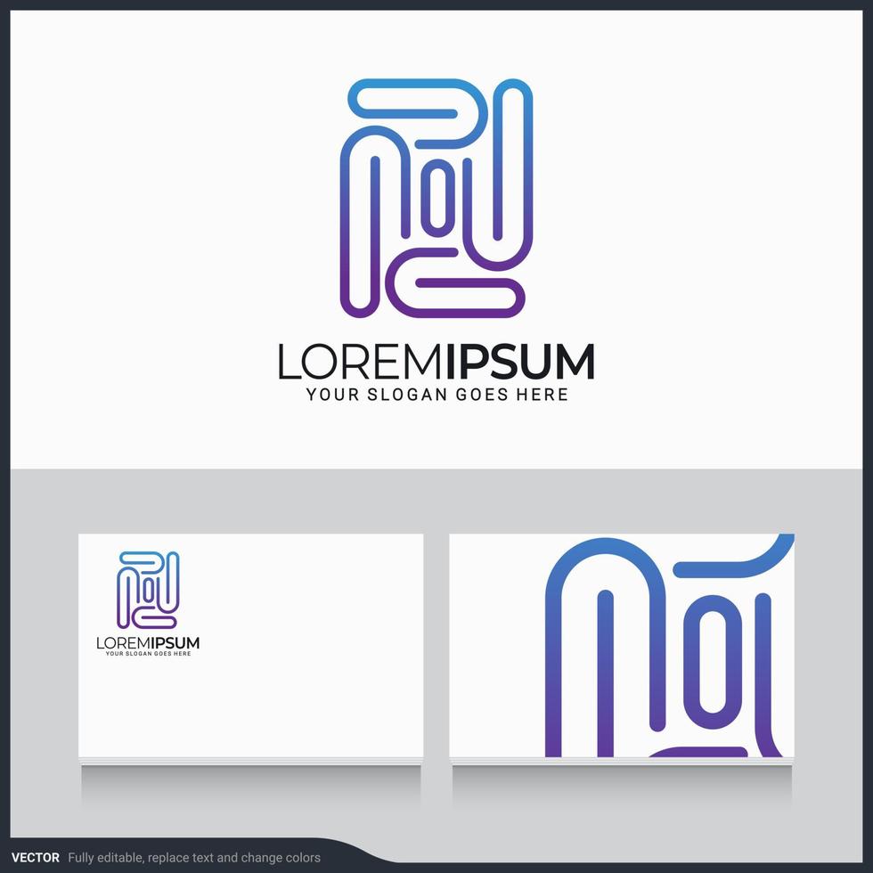 Modern geometric abstract logo design. Editable symbol vector illustration