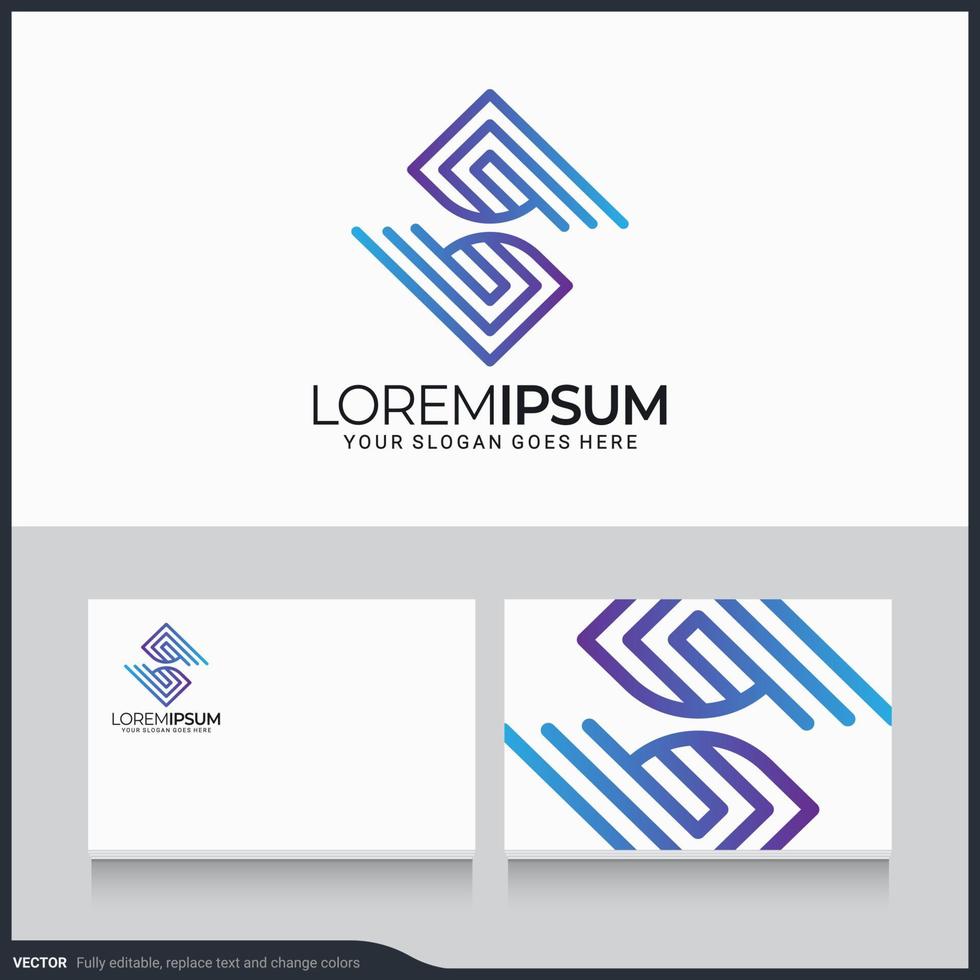 Modern geometric abstract logo design. Editable symbol vector illustration