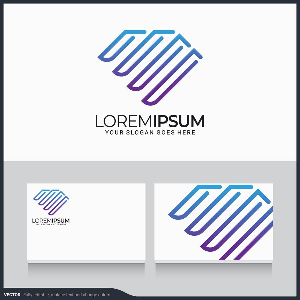 Modern geometric abstract logo design. Editable symbol vector illustration