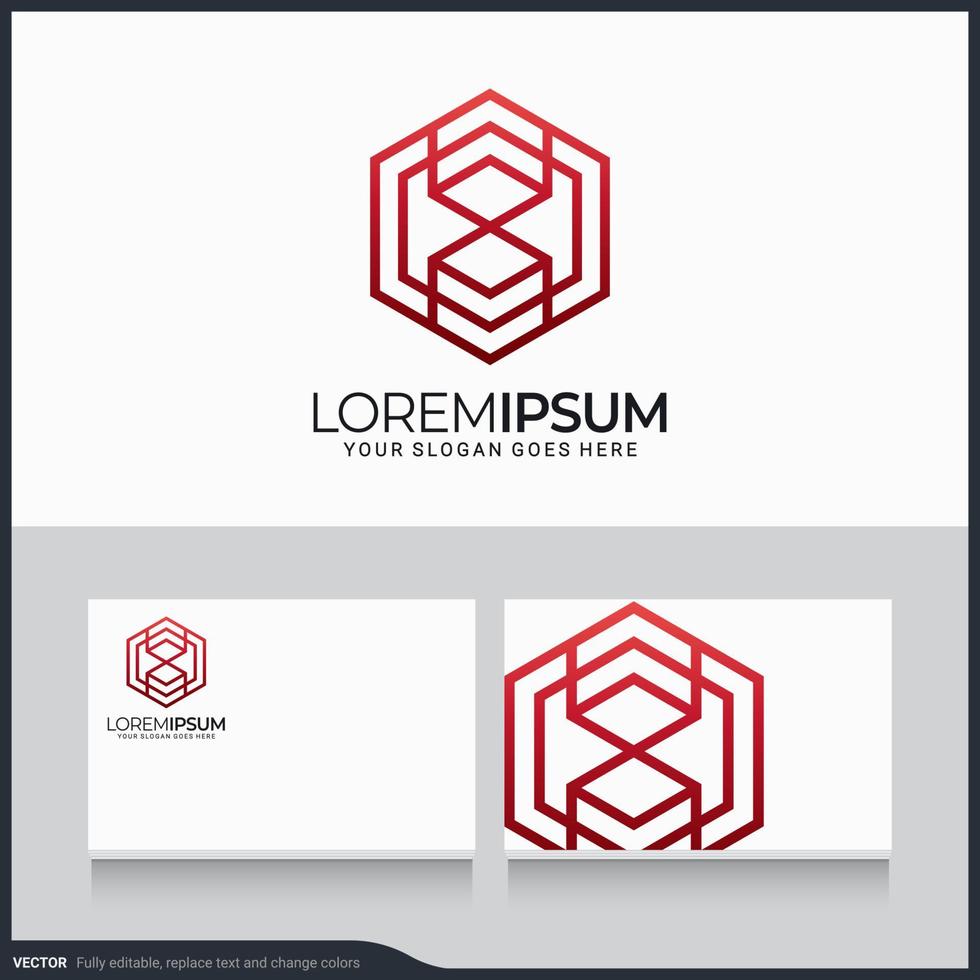 Modern geometric abstract logo design. Editable symbol vector illustration