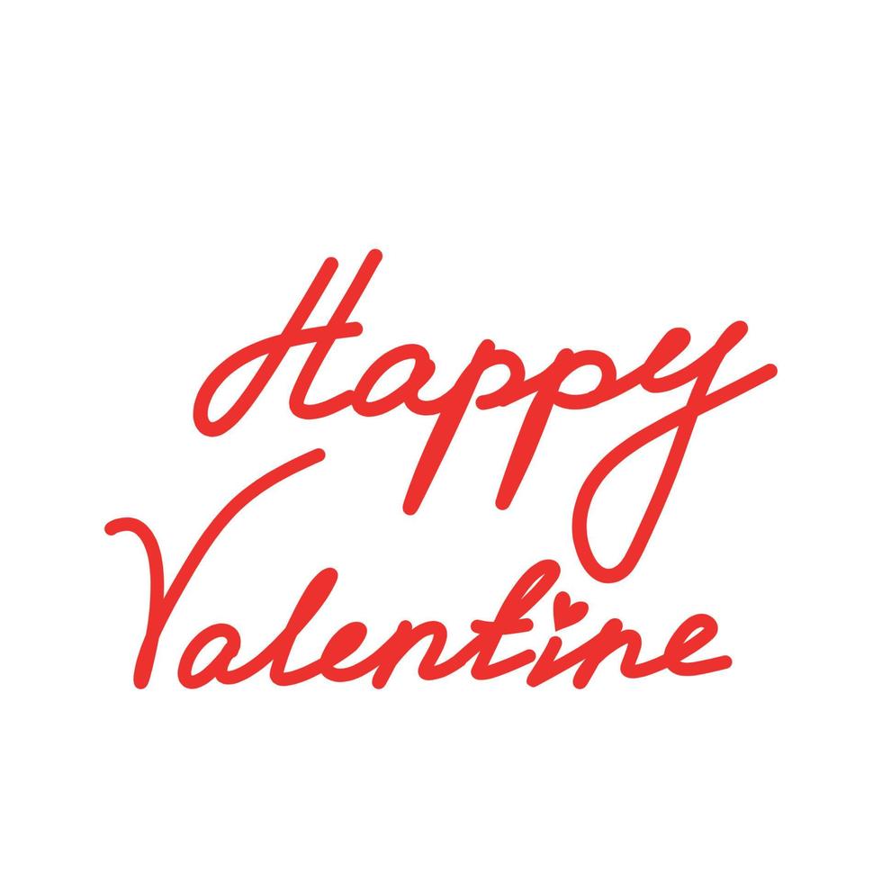 Happy Valentine's inscription. vector illustration for Valentine's Day