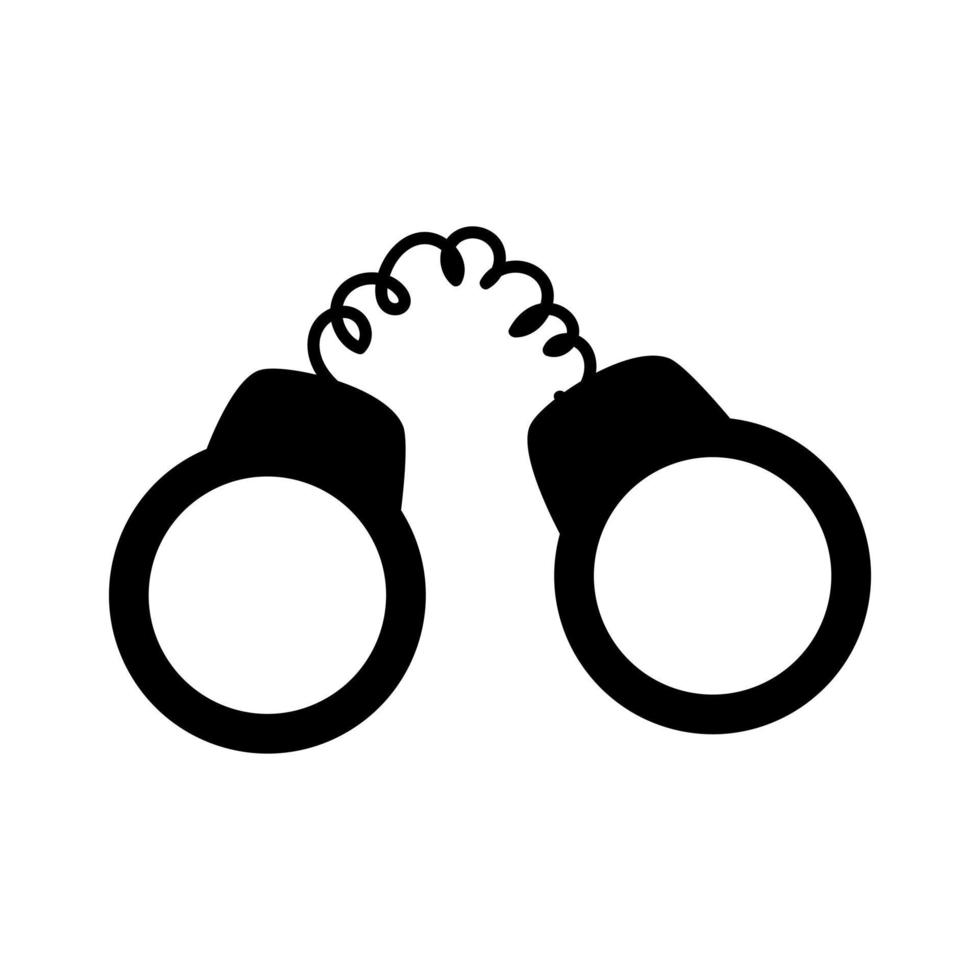 Handcuff icon. Vector illustration