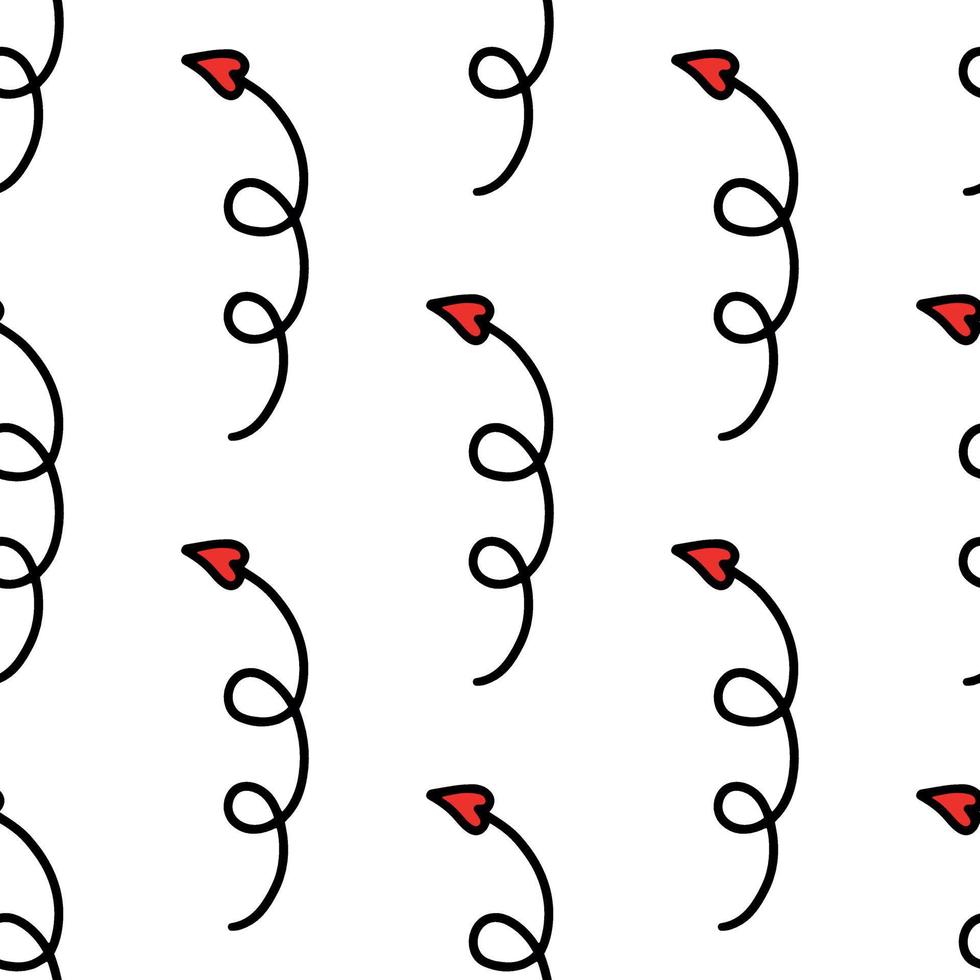 Seamless pattern with arrows for Valentines Day. Cupids arrows pattern. vector