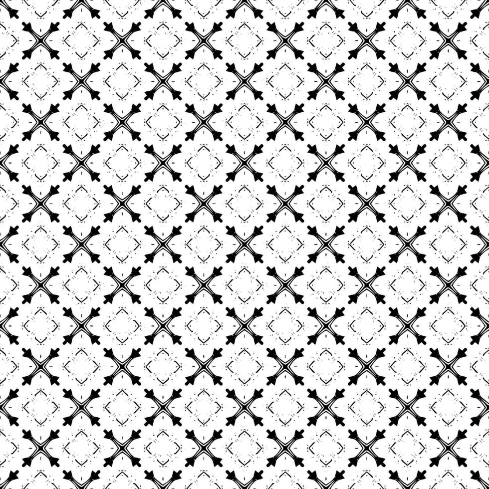 textura de patrón de superficie en blanco y negro. bw diseño gráfico ornamental. adornos de mosaico. plantilla de patrón. vector