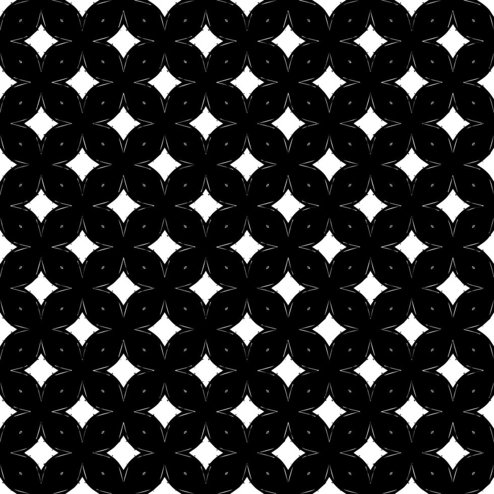 textura de patrón de superficie en blanco y negro. bw diseño gráfico ornamental. adornos de mosaico. plantilla de patrón. vector