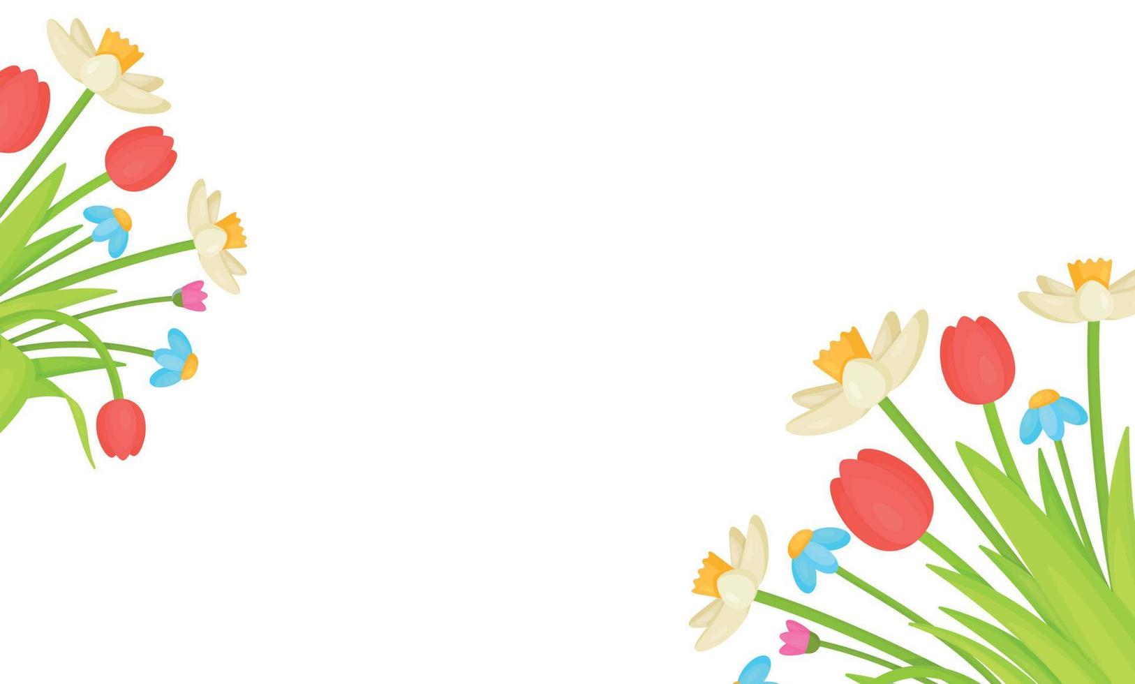 ilustración vectorial de un estandarte de flores. vector