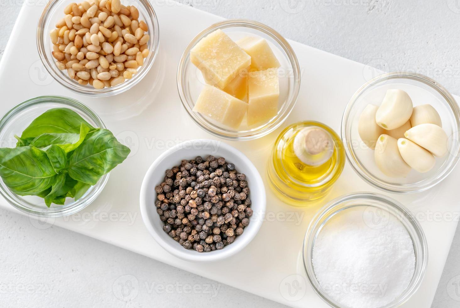 Ingredients for pesto photo