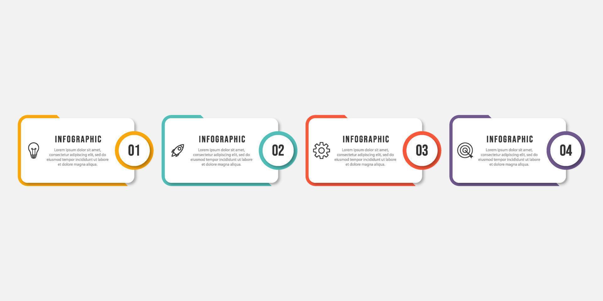 Creative concept for infographic with 4 steps, options, parts or processes. Business data visualization vector