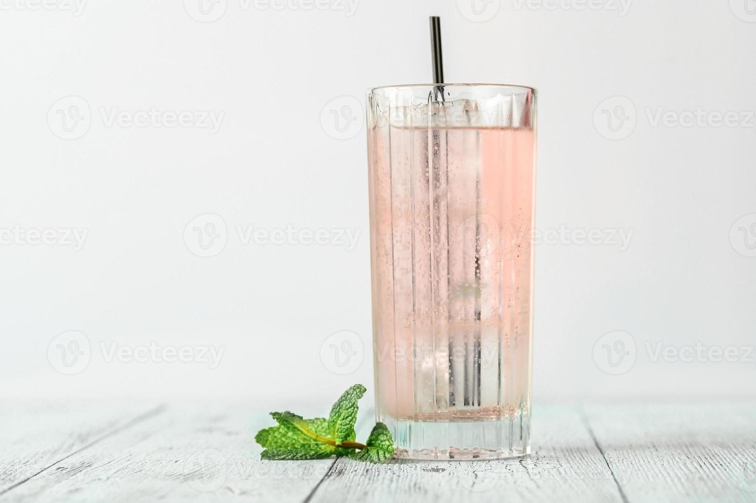 Pink gin cocktail photo