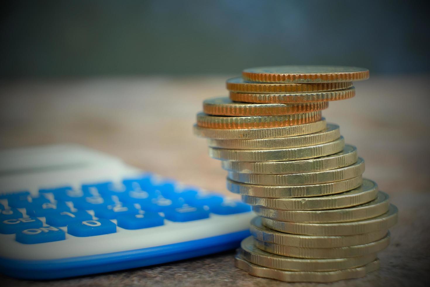 Saving money concept. Financial planning for the future, business growth strategy of money concept, advertising coins of finance and banking photo