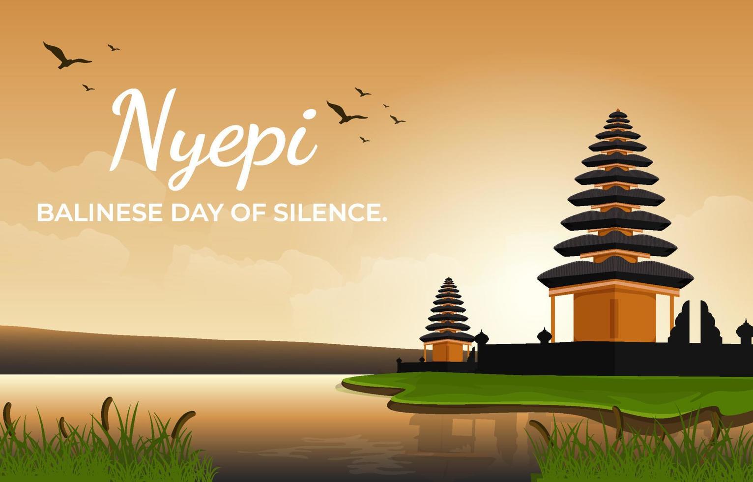 Background Balinese Day of Silence vector