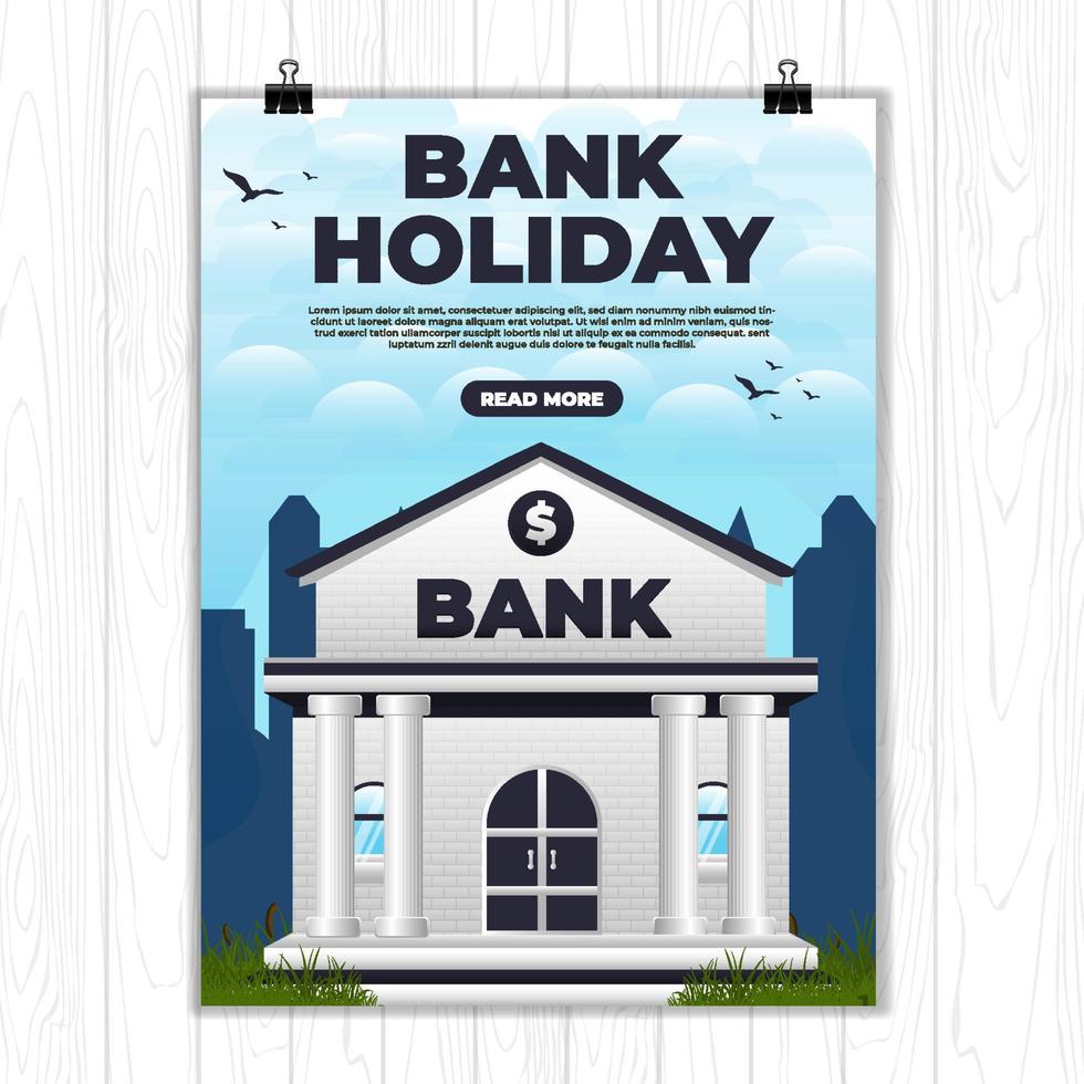 Bank Holiday Poster Concept vector