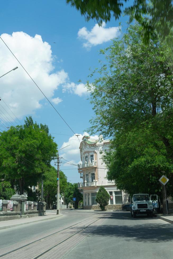 Evpatoria, Crimea - may 24, 2018 -urban landscape with views of the architecture in the city. photo