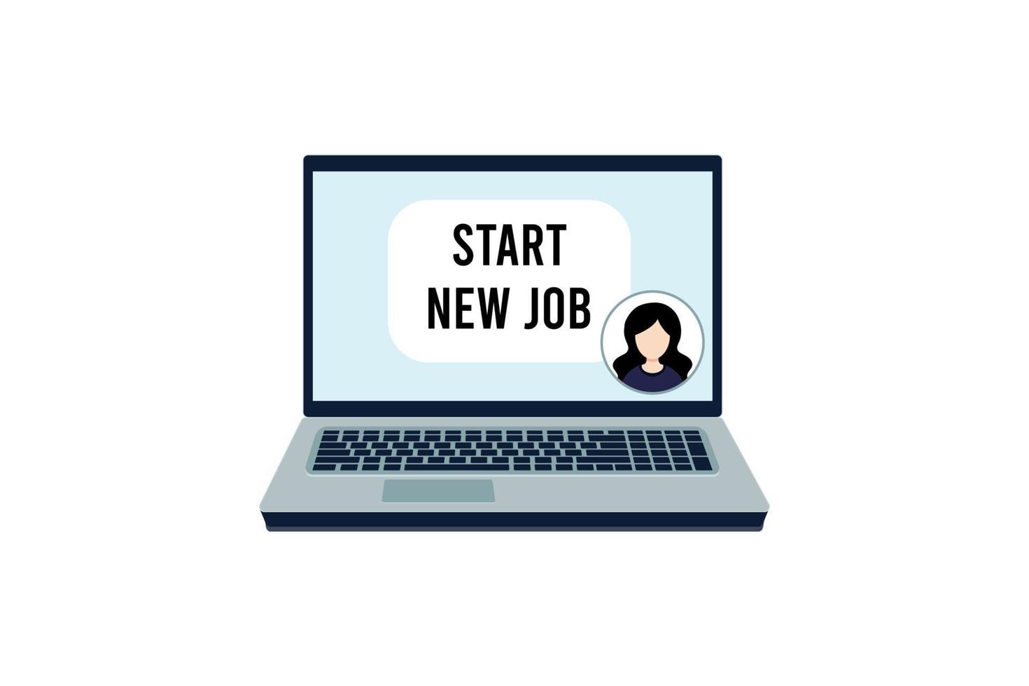 Job search internet. Employment website. Recruitment interview. Online career, communication. Technology concept. Vector illustration flat design. flat style. on white background.