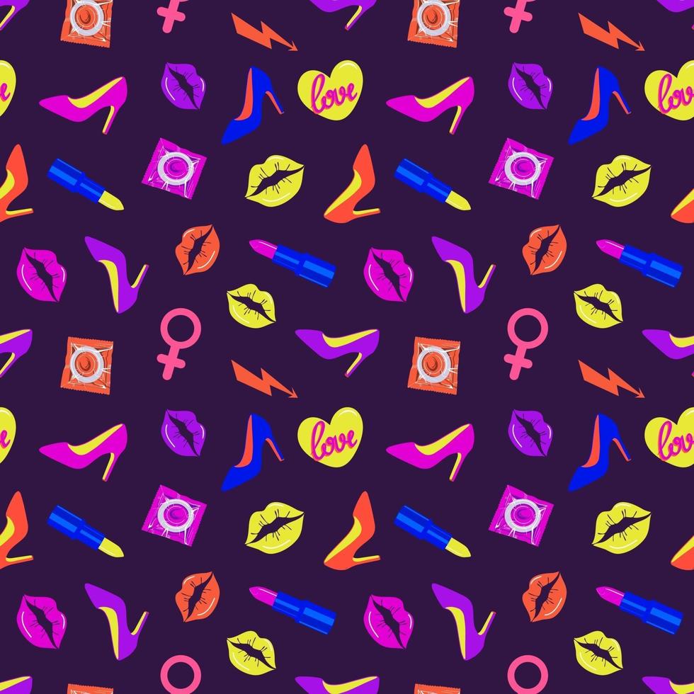 Glamorous bright seamless pattern vector