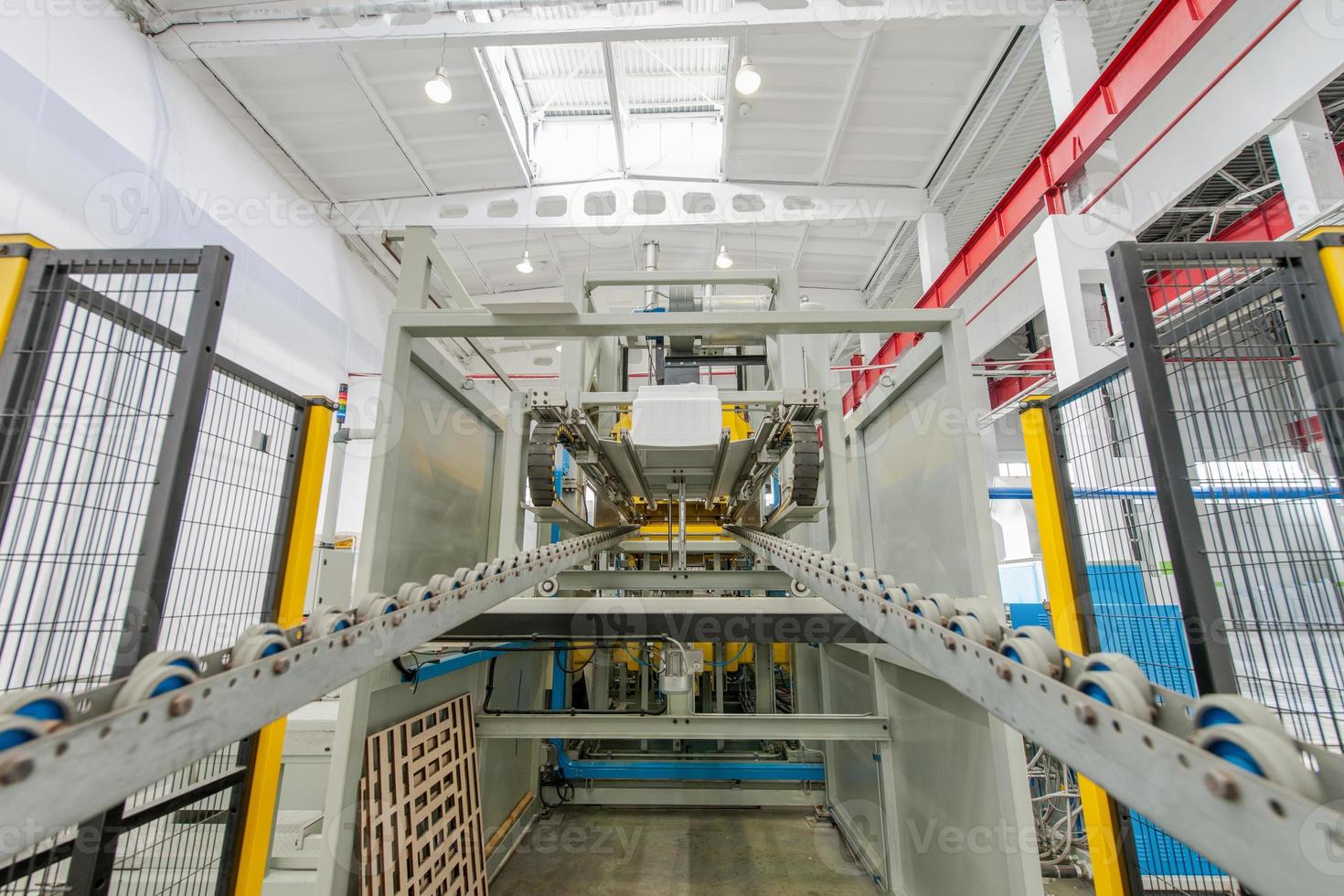 equipment and machines for the production of refrigerators. production of refrigerators at the factory photo